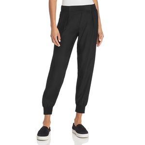 ATM Anthony Thomas Melillo Silk Pull On Black High Rise Jogger Pants